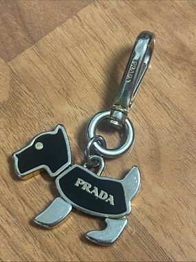 Authentic Prada Dog Bag Charm / Clip